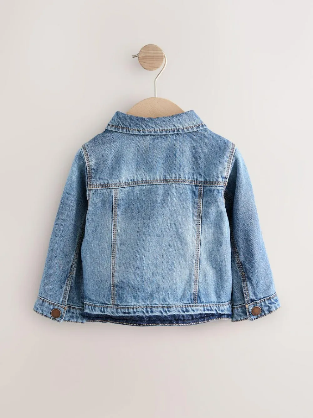 Hot Next Mid Blue Denim Western 100% Cotton Jacket (3mths-7yrs)