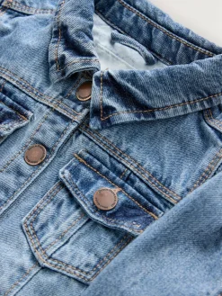 Hot Next Mid Blue Denim Western 100% Cotton Jacket (3mths-7yrs)