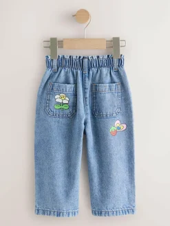 Next Mid Blue Doodle printed Jeans (3mths-7yrs)^ Jeans & Joggers|Jeans