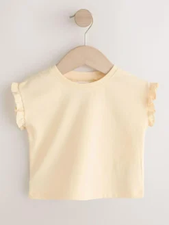 Next Mid Blue Floral Embroidered Denim Playsuit and T-Shirt (3mths-7yrs)^ Sets & Co-Ords|Sets & Co-Ords