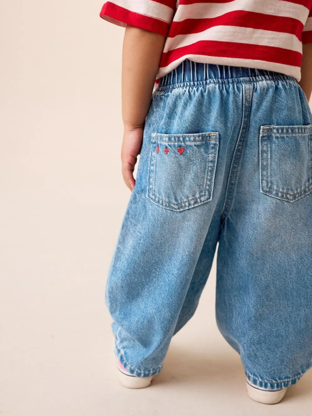 Outlet Next Mid Blue Galentines Embroidered Jeans (3mths-7yrs)