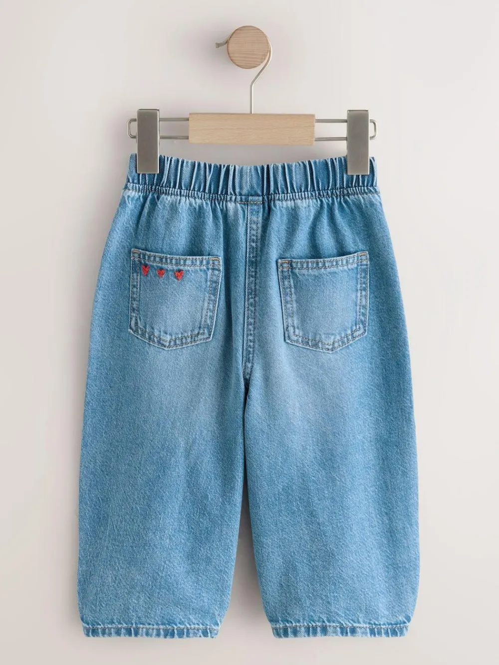 Outlet Next Mid Blue Galentines Embroidered Jeans (3mths-7yrs)