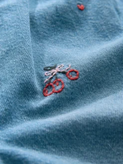 Outlet Next Mid Blue Galentines Embroidered Jeans (3mths-7yrs)