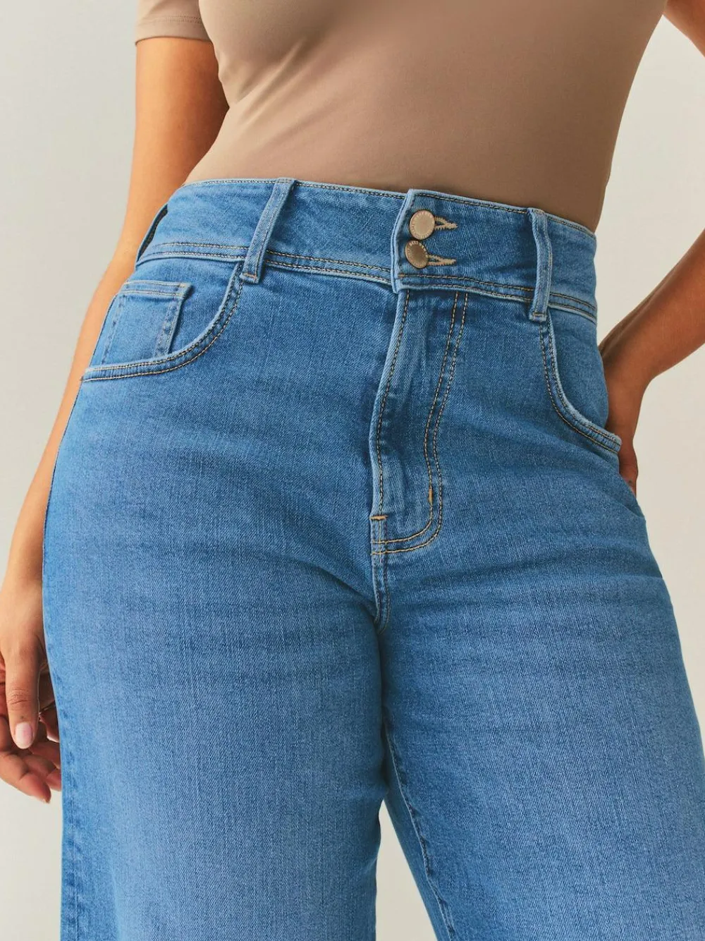 Next High Rise Stretch Wide Leg Hourglass Jeans^Women Jeans|Jeans