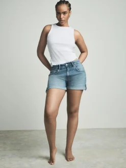 Clearance Next Hourglass Denim Boy Shorts Mid Blue