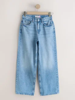 Best Next Hourglass Wide Leg Jeans Mid Blue