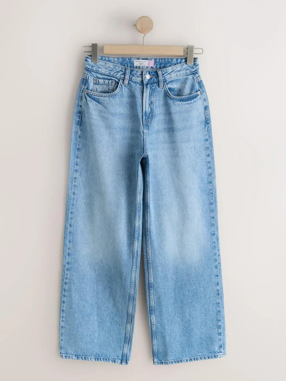 Best Next Hourglass Wide Leg Jeans Mid Blue