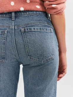 Outlet Next Knee Length Bermuda Denim Shorts Mid Blue