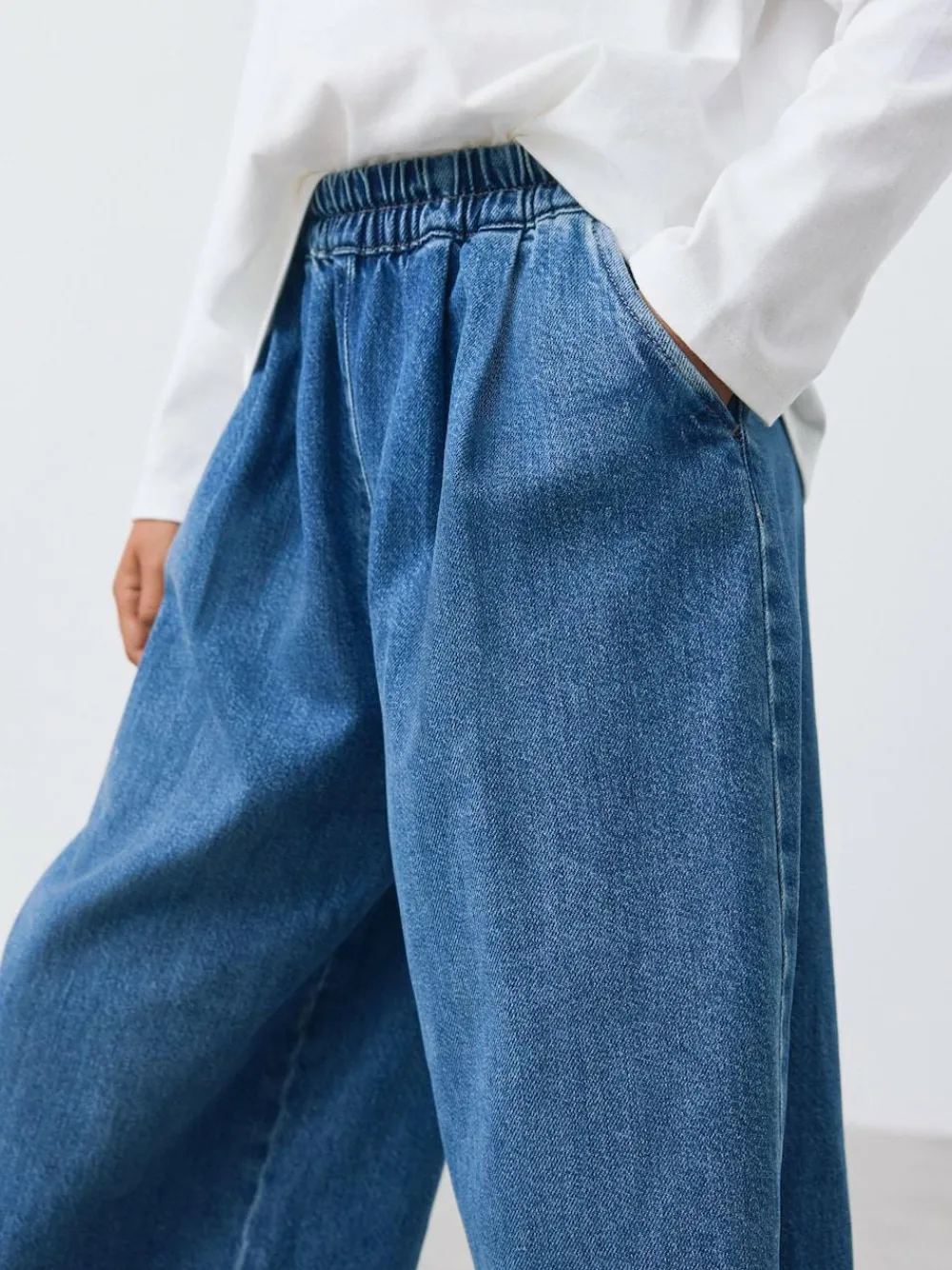 Next Pull On Wide Leg Jeans (6-16yrs)^ Jeans