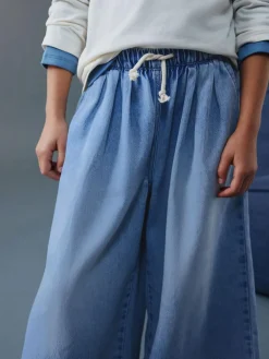 Next Pullon Barrel Jeans (3-16yrs) Mid Blue