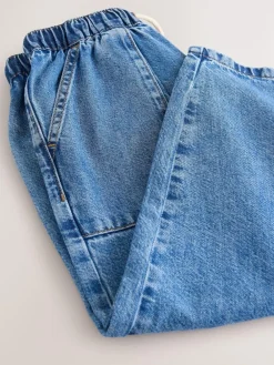 Next Pullon Barrel Jeans (3-16yrs) Mid Blue