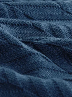 Next Regular Fit Cotton Rich Chevron Cable Crew Neck Jumper^ Knitwear|Knitwear