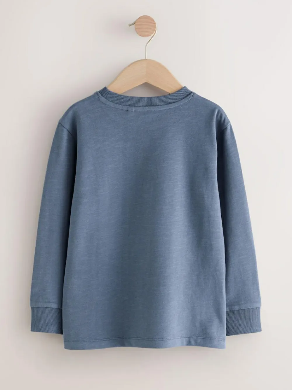 Next Mid Blue Regular Fit Long Sleeve Cosy T-Shirt (3-16yrs)^BOY Tops|T-Shirts