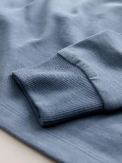 Next Mid Blue Regular Fit Long Sleeve Cosy T-Shirt (3-16yrs)^BOY Tops|T-Shirts