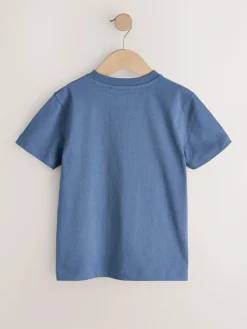 Next Mid Blue Regular Fit Short Sleeve T-Shirt (3-16yrs)^BOY T-Shirts