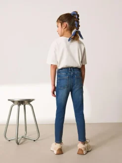 Online Next Regular Fit Skinny Jeans (3-16yrs) Mid Blue