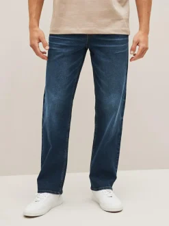 Outlet Next Straight Fit Straight Fit Essential Stretch Jeans Mid Blue