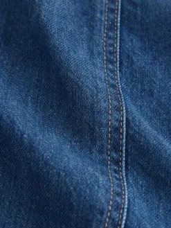 Sale Next Utility Lightweight 100% Cotton Denim Shorts Mid Blue