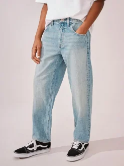 Next Mid Blue Wide Fit Authentic Jeans (3-16yrs)^BOY Jeans|Jeans