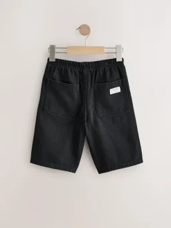 Hot Next Bermuda Pull On Denim Shorts 2 Pack (3-16yrs) Mid Blue/Black