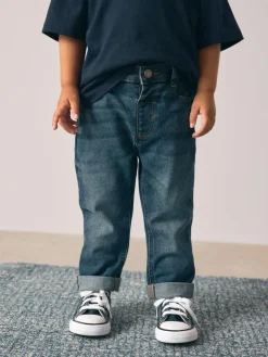 Next Mid Blue/Black Denim 2 Pack Regular Fit Comfort Stretch Jeans (3mths-7yrs)