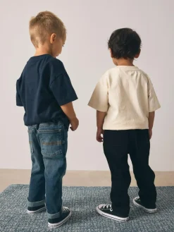 Next Mid Blue/Black Denim 2 Pack Regular Fit Comfort Stretch Jeans (3mths-7yrs)