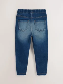 Next Mid Blue/Light Blue Denim 2 Pack Elasticated Waist Jeggings (3mths-7yrs)^ Multipacks|Jeans & Joggers