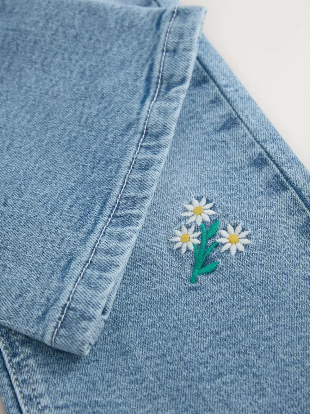 Best Next Mid Wash Floral Embroidered Flare Jeans (3-16yrs)