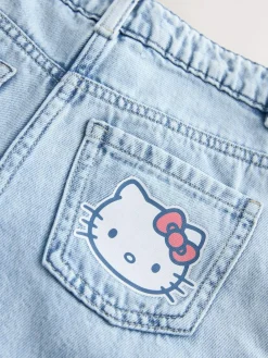 Next Mid Wash Hello Kitty Wide Leg Jeans (3-16yrs)^ Jeans