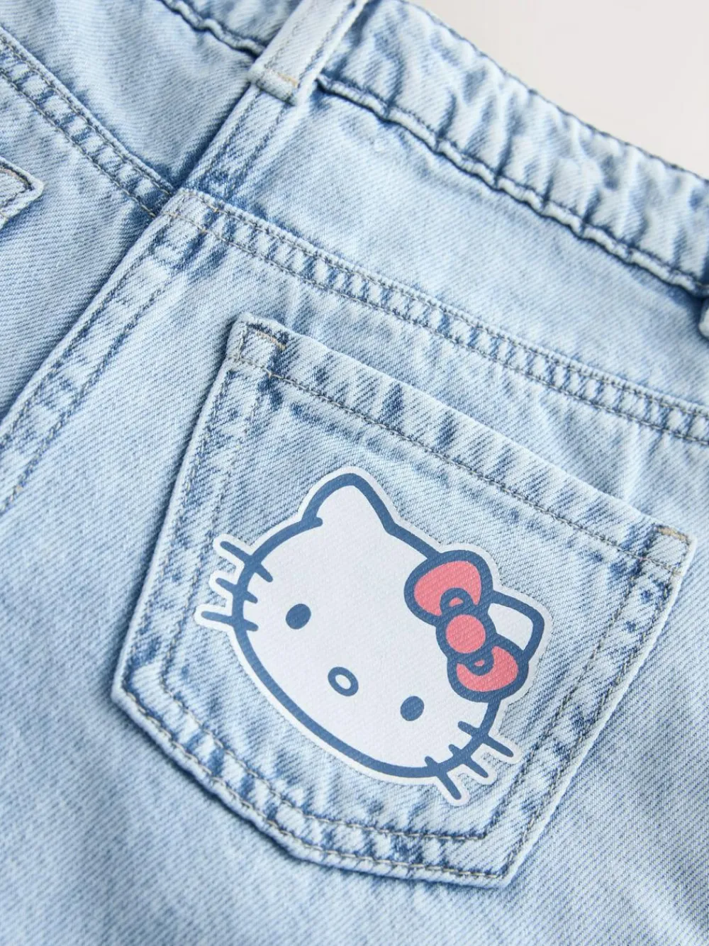 Next Mid Wash Hello Kitty Wide Leg Jeans (3-16yrs)^ Jeans
