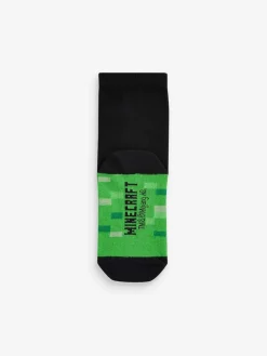 Sale Next Minecraft Black 5 Pack Cotton Rich Socks