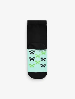 Sale Next Minecraft Black 5 Pack Cotton Rich Socks