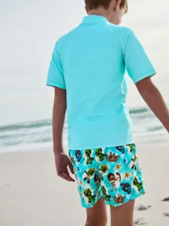 Hot Next Minecraft Rash Vest (3-16yrs)