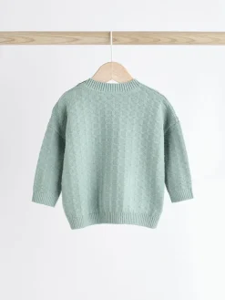 Next Baby Textured Knitted 100% Cotton Jumper and Leggings Set (0mths-3yrs)^BOY Baby Boys|Baby Boys