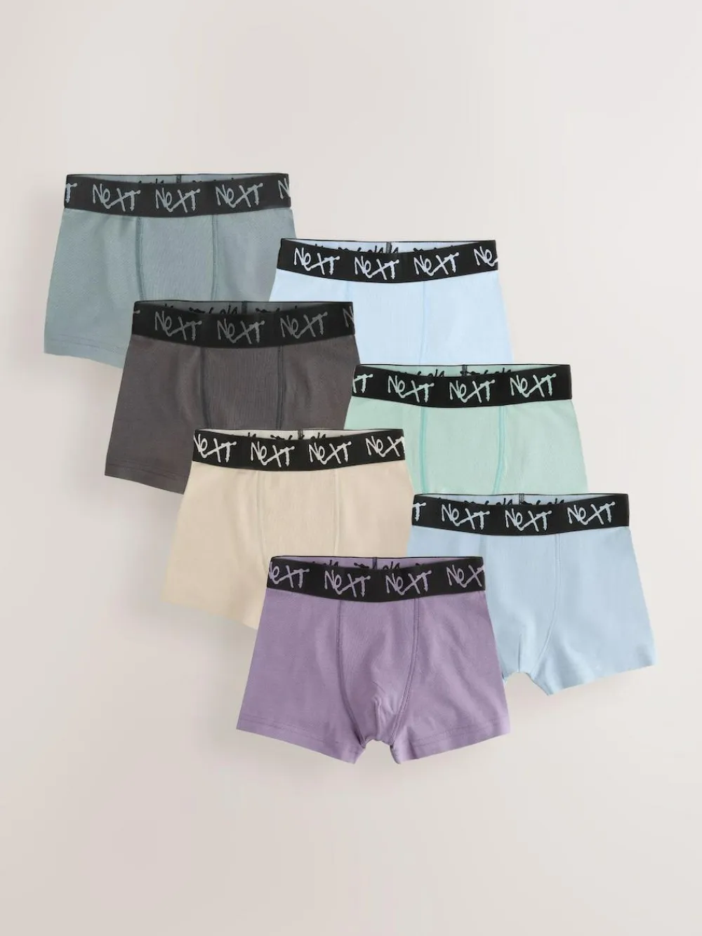 Next Mineral Multi with Black Waistband Trunks 7 Pack (2-16yrs)^BOY Underwear