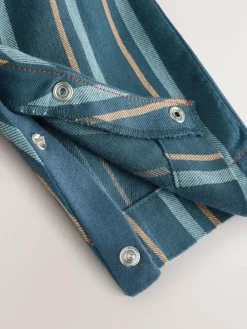 Next Mineral Stripe Baby Woven Dungaree and Bodysuit Set (0mths-2yrs)^BOY Dungarees