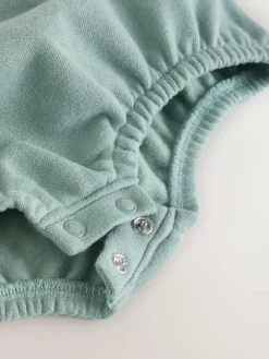 Next Mineral Stripe Baby Woven Dungaree and Bodysuit Set (0mths-2yrs)^BOY Dungarees