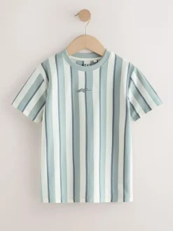 Next Mineral Stripe Regular Fit Short Sleeve Graphic Print T-Shirt (3-16yrs)^BOY Tops|T-Shirts