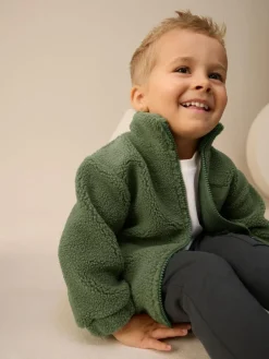 Next Minerals Plain Funnel Neck Fleece Zip Through Fleece (3mths-7yrs)^BOY Baby Winter Clothing|Sweatshirts & Hoodies