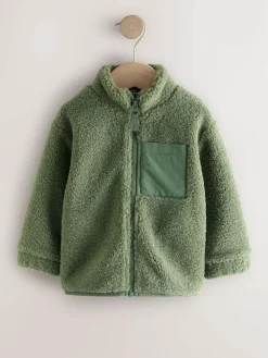 Next Minerals Plain Funnel Neck Fleece Zip Through Fleece (3mths-7yrs)^BOY Baby Winter Clothing|Sweatshirts & Hoodies