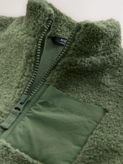 Next Minerals Plain Funnel Neck Fleece Zip Through Fleece (3mths-7yrs)^BOY Baby Winter Clothing|Sweatshirts & Hoodies