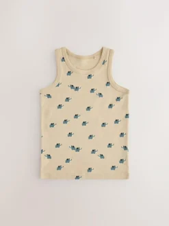 Sale Next Mini Safari Print 100% Cotton Vests 5 Pack (1.5-8yrs)