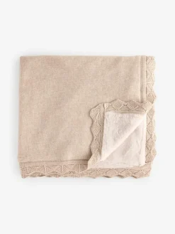 Next Mink Baby Fleece Blanket^ Cushions & Throws|Nursery Bedding