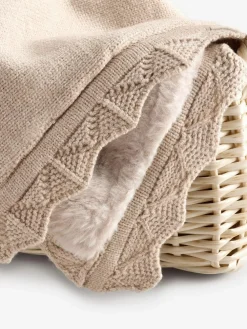 Next Mink Baby Fleece Blanket^ Cushions & Throws|Nursery Bedding