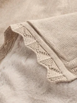 Next Mink Baby Fleece Blanket^ Cushions & Throws|Nursery Bedding