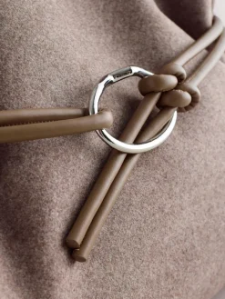 Next Mink Brown Felt Belted Shoulder Bag^Women Bags