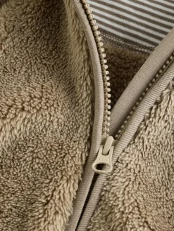 New Next Mink Brown Fleece Baby Pramsuit