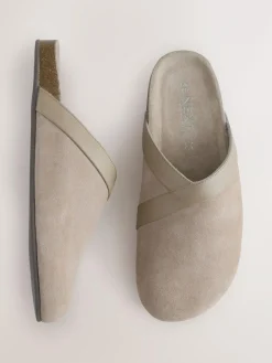 Next Forever Comfort Leather Clean Footbed Clogs^Women Flats