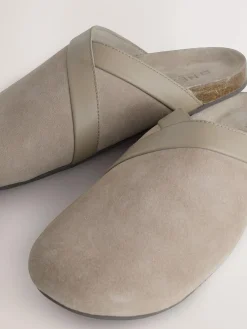 Next Forever Comfort Leather Clean Footbed Clogs^Women Flats