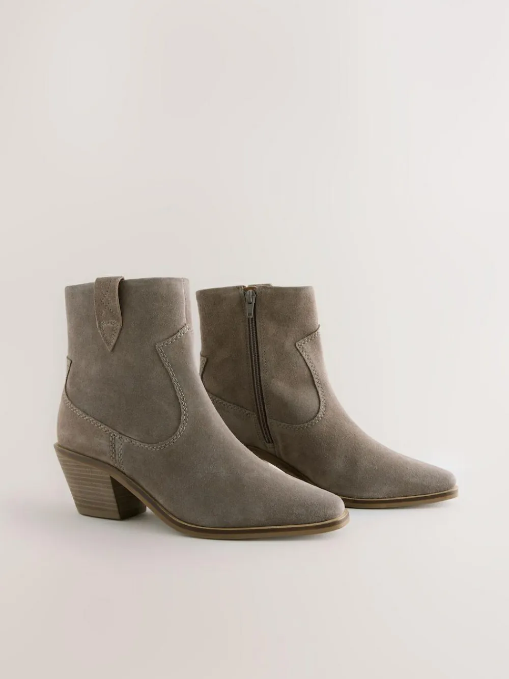 Next Standard/Wide Fit Cowboy Block Heel Ankle Boots^Women Wide Fit & Extra Wide Fit|Boots & Wellies